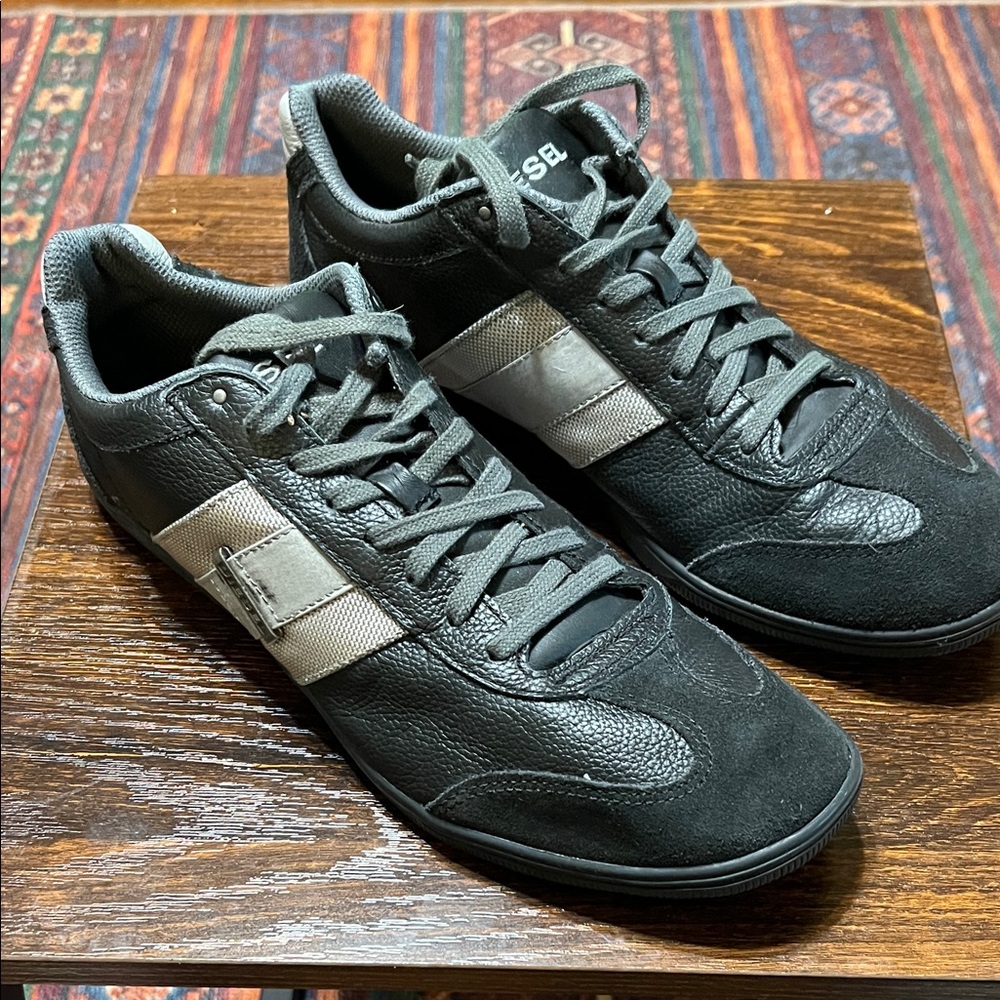 Diesel Black and Gray Men's Sneakers
